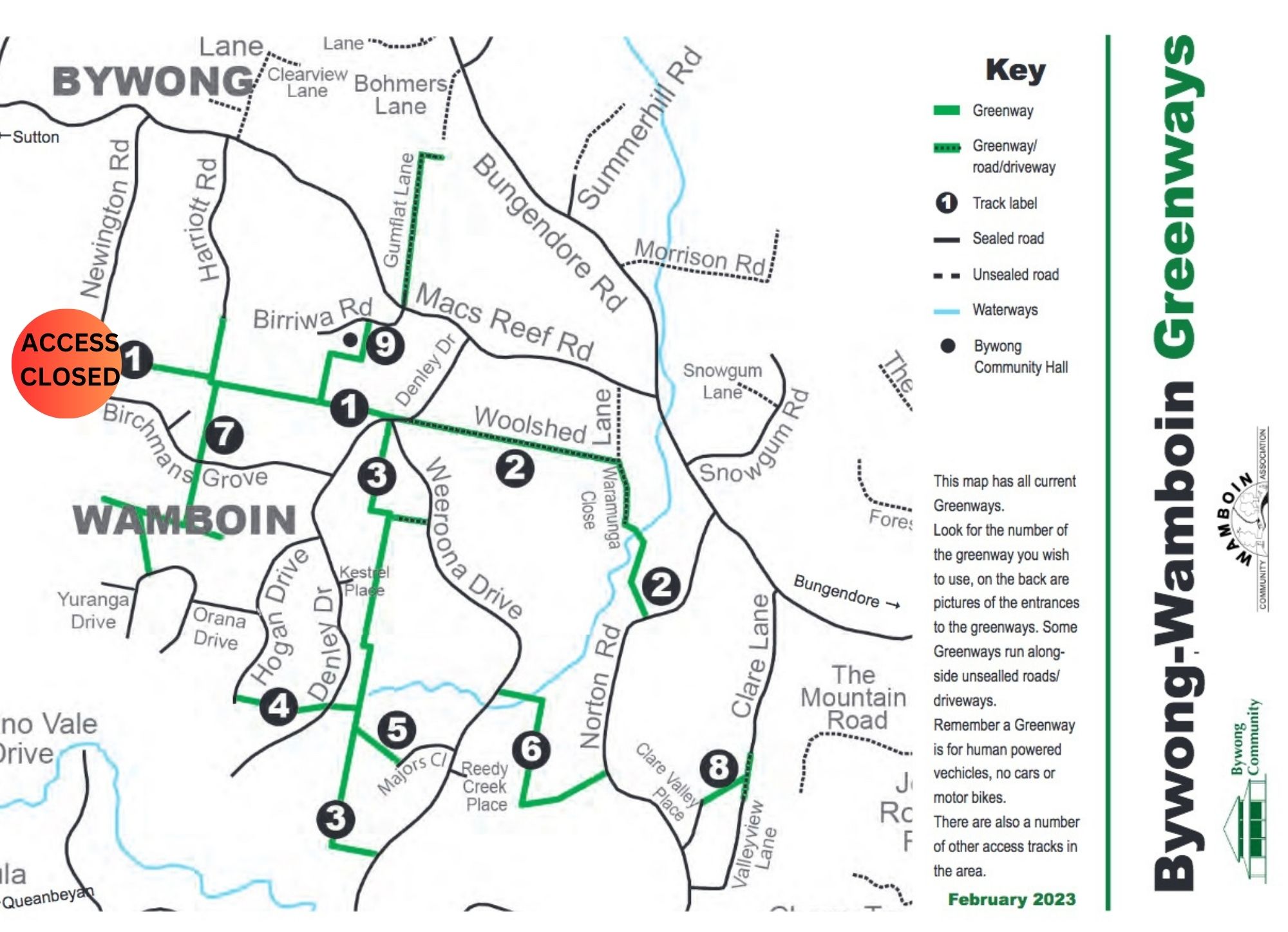 Greenways Map Page 1 Updated Feb 2023